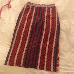 Maeve Anthropologie Knit Pattern Pencil Skirt